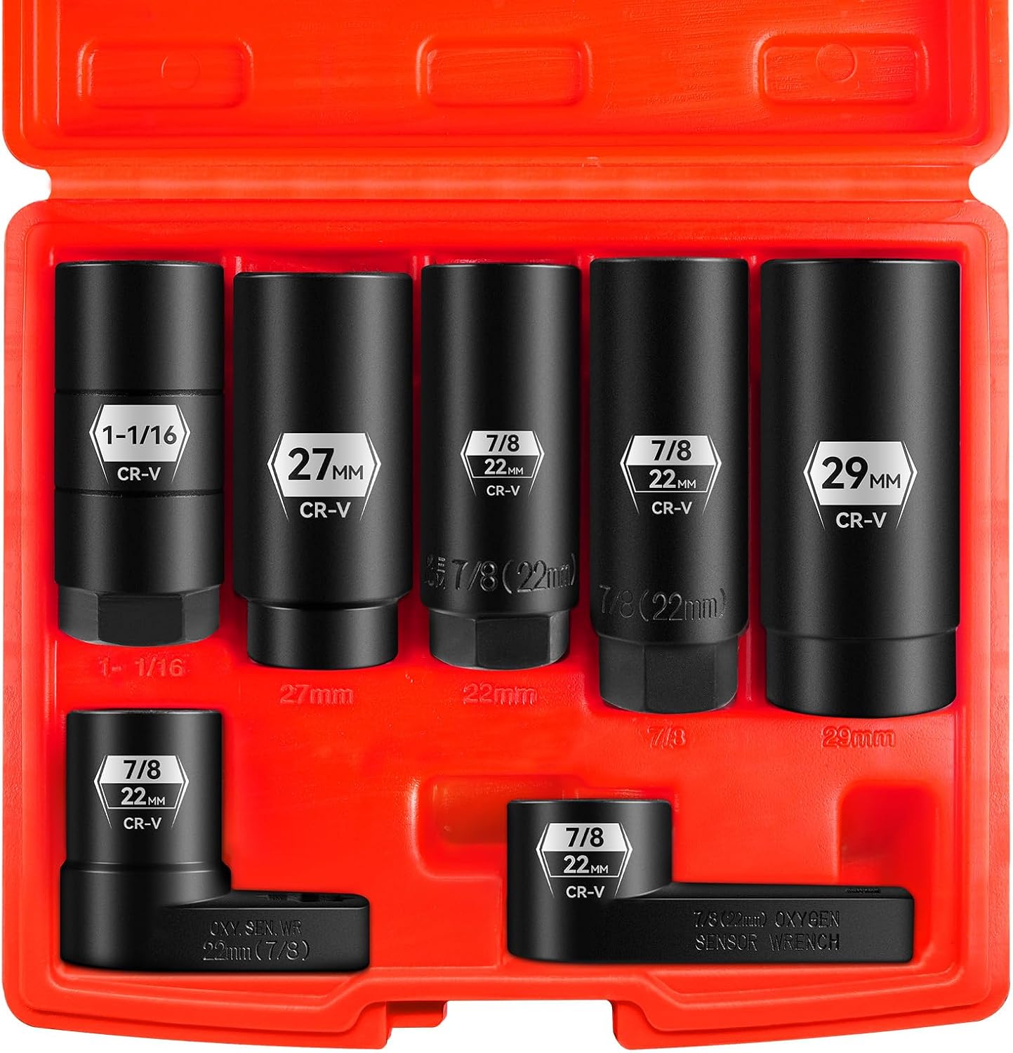 Set 7 Pzas Enchufes Sensor O2 3/8 1/2 7/8 22-29mm