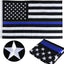 Bandera policía EE.UU. 3x5ft estrellas bordadas ojales latón