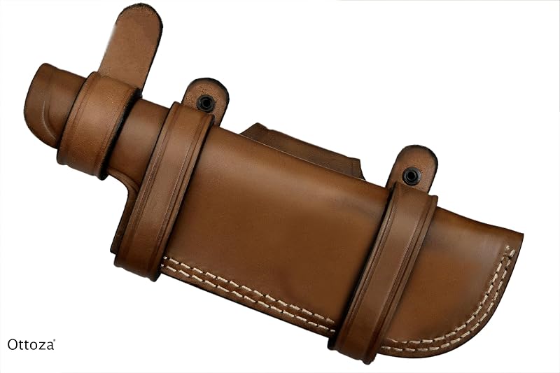 Funda cuero cuchillos fija derecha cinturón 37
