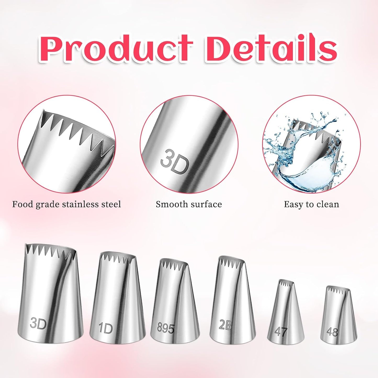 6 Pzas Tubos Acero Inox Decoración Canasta Pastelería