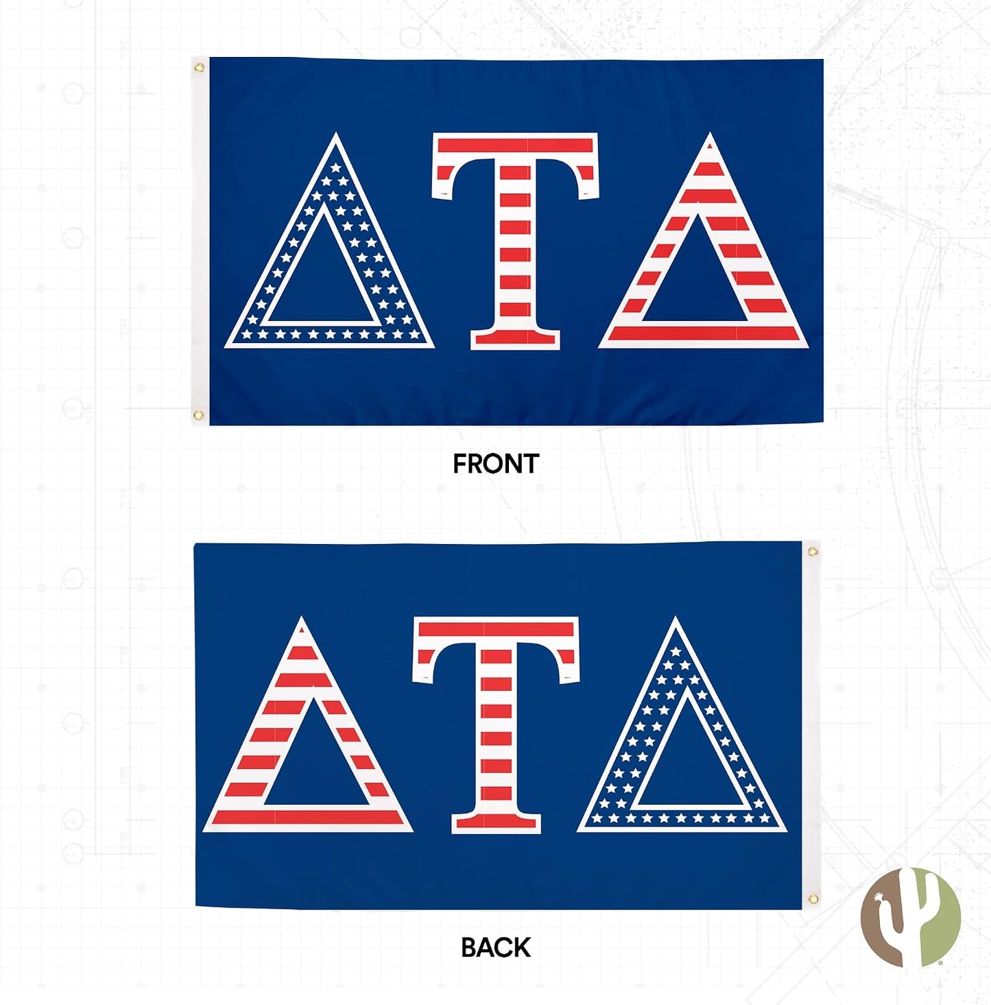 Bandera Delta Tau Delta 3x5ft para eventos y exhibición