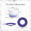 Set 2 Tazas Cerámica Espresso Platillos Vajilla Morada 7oz