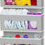 Organiz. puerta 4 bolsillos transparentes gris