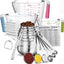 Set 20 Tazas y Cucharas Medidoras Acero Inox Plástico