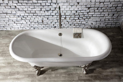Desagüe baño garra latón níquel cepillado 27pulg