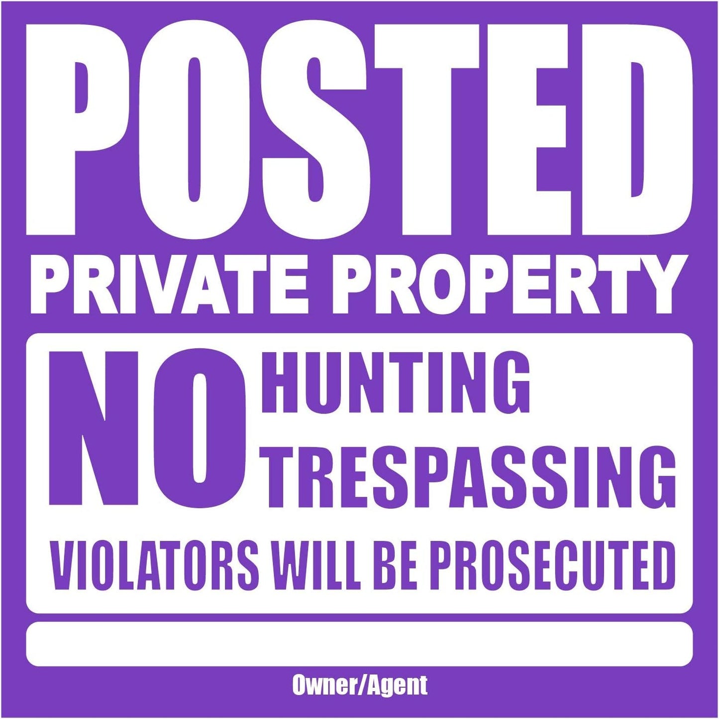 50 Carteles Propiedad Privada 11x11" Exteriores