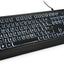 Teclado retroiluminado letras grandes USB completo para PC Windows