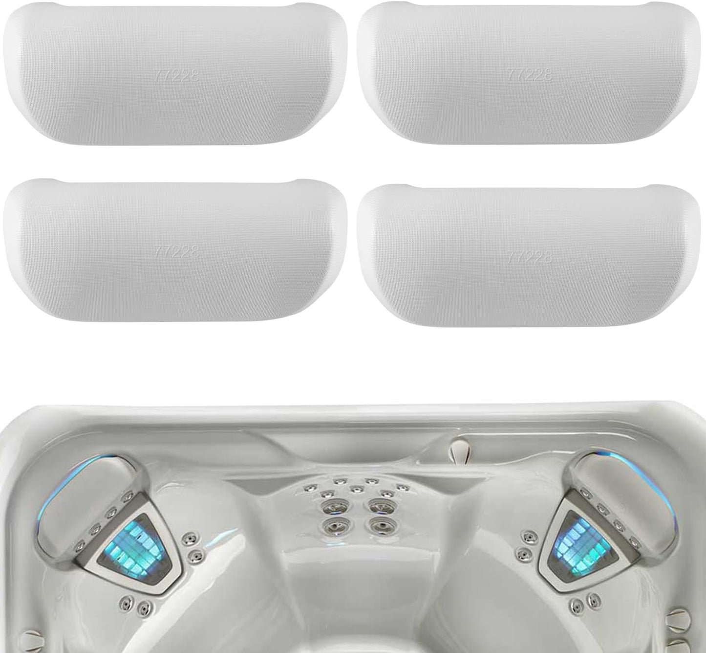 4 Almohadas Cuello Repuesto Spa Highlife 2014-actual Gris