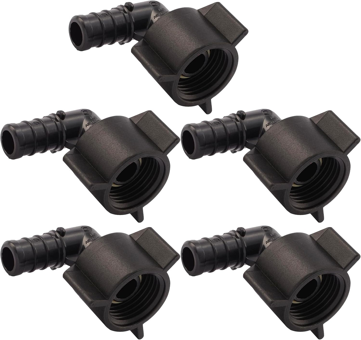 Adaptador codo crimpado PEX 1/2x1/2 pulg pack 5