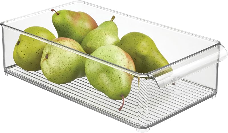 Contenedor apilable nevera asa frontal transparente