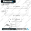 Estante baño vidrio flotante 20" negro pack 2