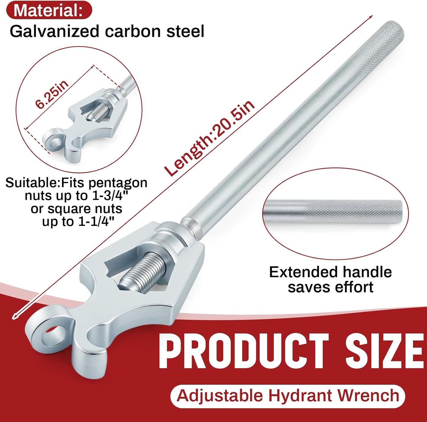 Llave hidrante 3 posiciones ajustables para tuercas
