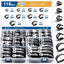 Kit 118 abrazaderas cable 10 tamaños 1/4 a 1-3/4 pulg