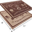 Alfombra reversible RV hogar 8x11ft color marrón/beige