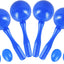 Maracas de percusión con martillo arena ABS color azul 2 pares