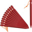 Pack 12 estacas aluminio 7075 para tienda campaña color rojo