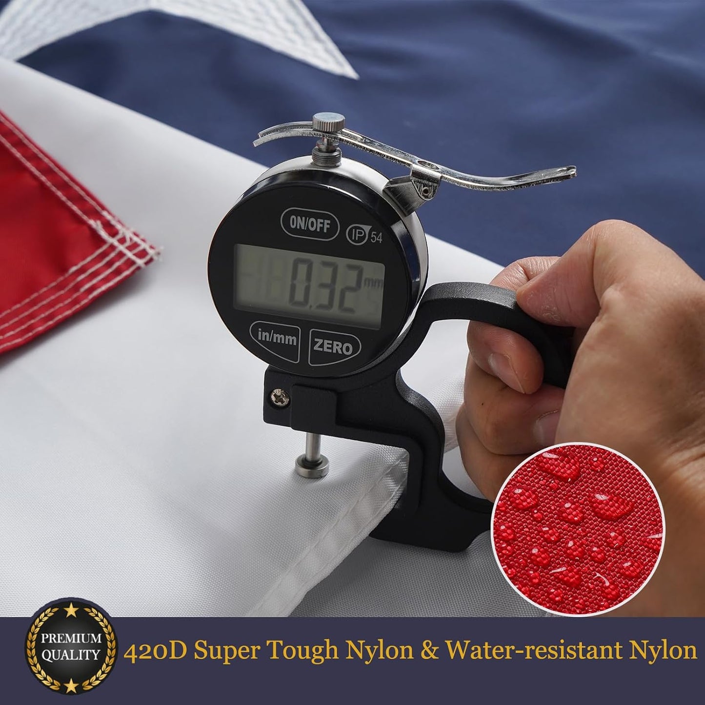 Bandera Texas 3x5pulg nailon 420D estrellas y rayas