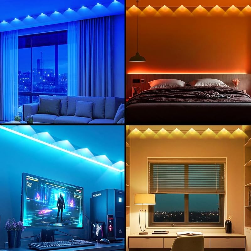 Cuerda luces LED RGB 17 LED 16.4 ft control app