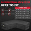 Funda seccional V sofá exterior 600D impermeable 115x115"