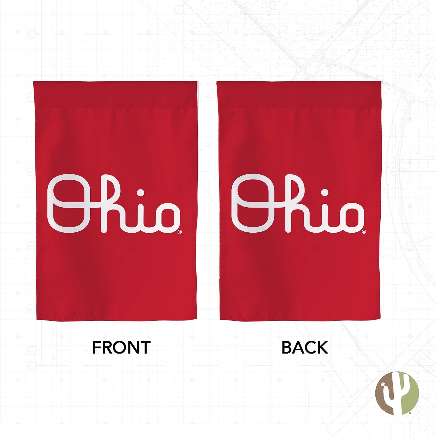 Bandera jardín Ohio State Buckeyes 19x12pulg