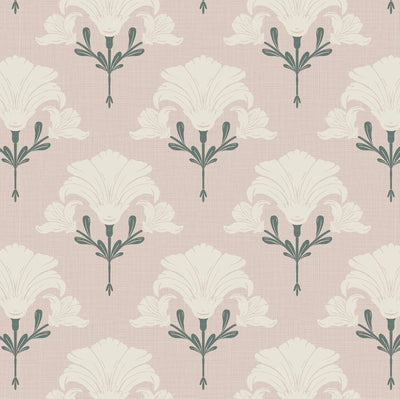 Papel tapiz floral bohemio rosa autoadhesivo 17x78pulg