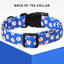 Collar verano perro bola azul algodón hebilla plástico