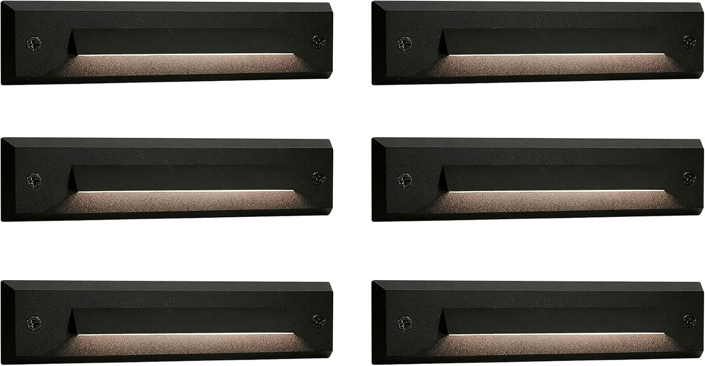 6 Luces LED Bajo Voltaje para Escalones Exteriores 9-15V
