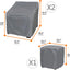 Fundas impermeables para muebles patio 3 pzas gris
