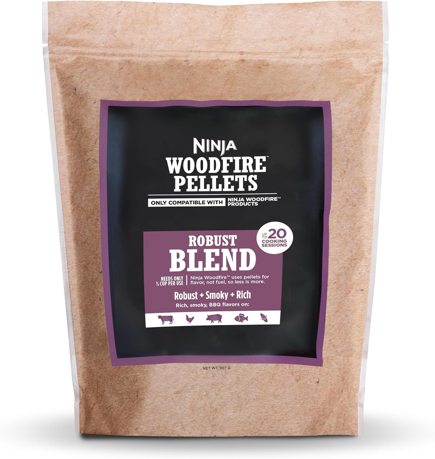 Pellets madera 100% bolsa 2lb para parrilla Woodfire