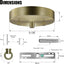 Kit dosel luz 5-1/8pulg placa techo bronce