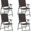 4 Sillas plegables mimbre polietileno exterior
