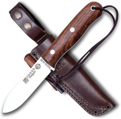 Cuchillo caza montañismo Trampero CN113-P hoja 3.94" cuero