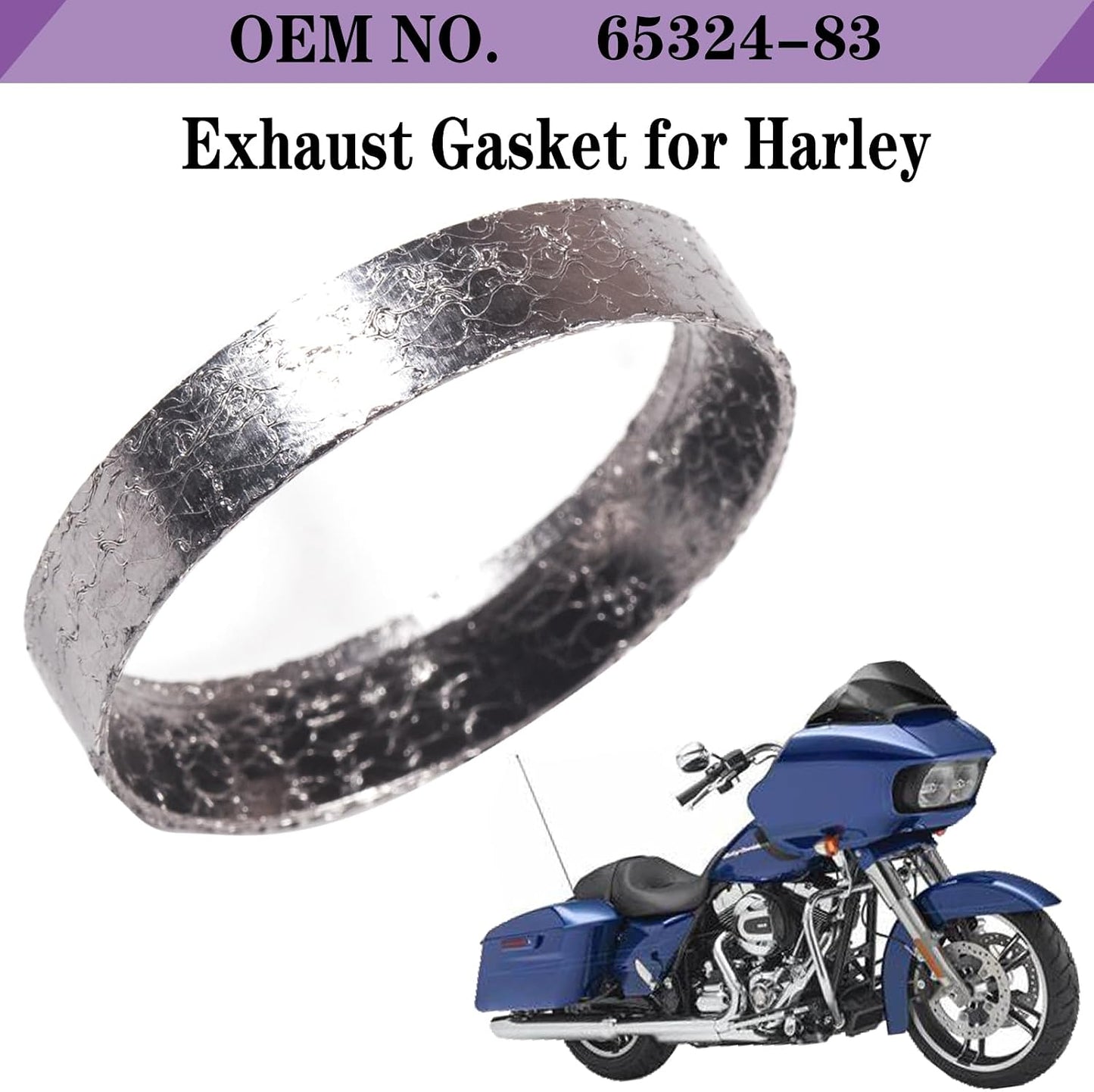 Junta escape Harley grafito acero 48mm 4 pzas