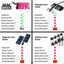 Organiz. escritorio 2 Pzas soportes cables acero antiderrap