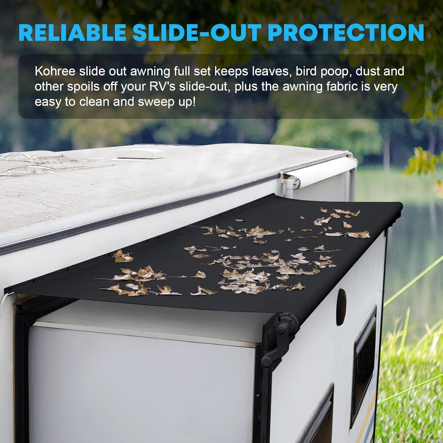 Protección para slideout RV 8'3" negra