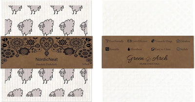 Paño cocina algodón reutilizable ultraabsorbente diseño nórdico