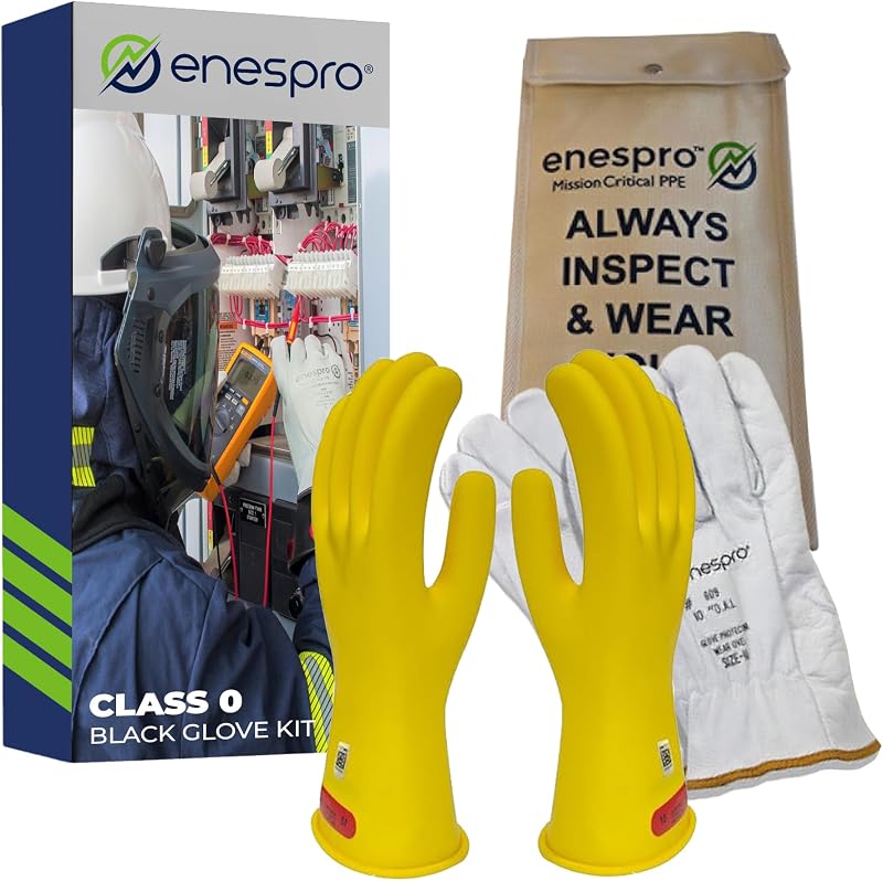 Guantes aislante caucho clase 0 10 pzas Amarillo
