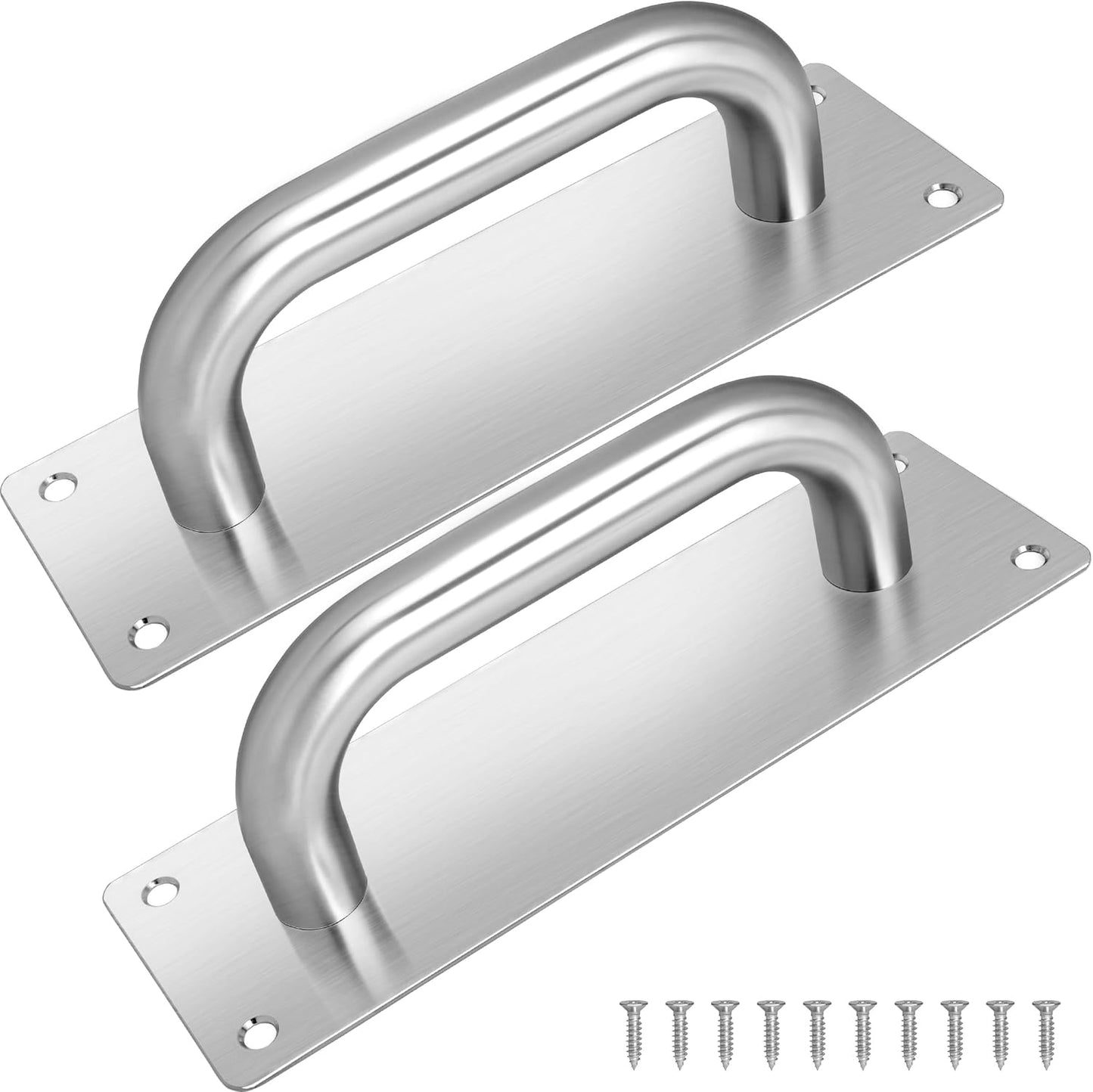 Tiradores puerta acero inox 201 satinado pack 2 2.56x7.87pulg