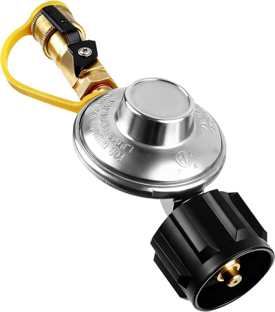 Regulador propano 1/4pulg con adaptador 5-50lb para parrilla
