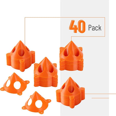 Soportes piramidales para pintura paquete 40 naranja