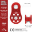 Micropolea fija 28KN aluminio pack 2 roja