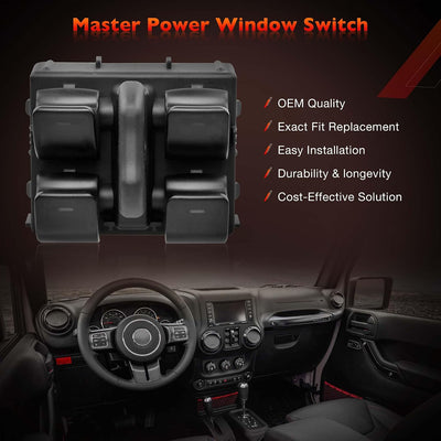 Interruptor ventana Jeep Wrangler 11-17 conductor