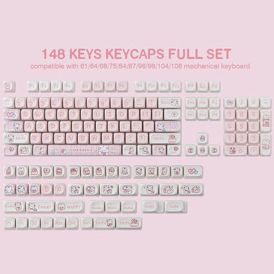 Keycaps MOA perfil conejito para teclados Cherry Gateron MX