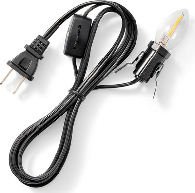 Cable C7 6ft con bombilla LED E12 interruptor Navidad