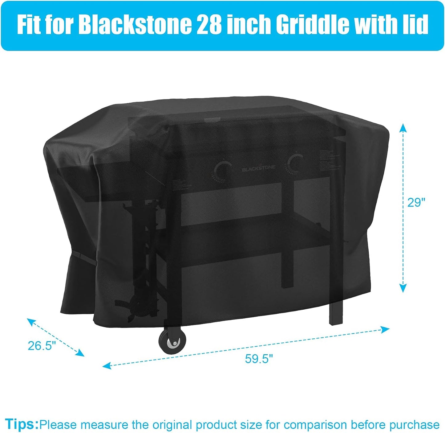 Cubierta parrilla Blackstone 28pulg impermeable 600D