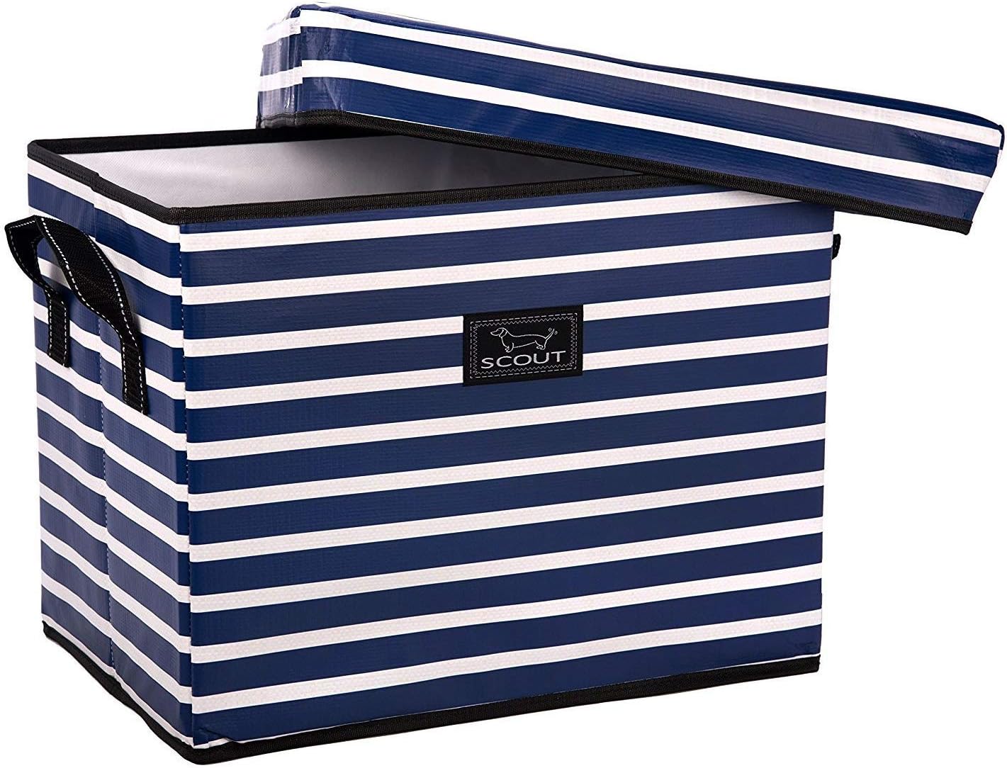 Contenedor almacenamiento mediano con tapa asas plegable