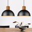 2 Luces Colgantes Cúpula Metal Industrial para Cocina Bar