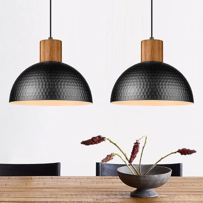 2 Luces Colgantes Cúpula Metal Industrial para Cocina Bar