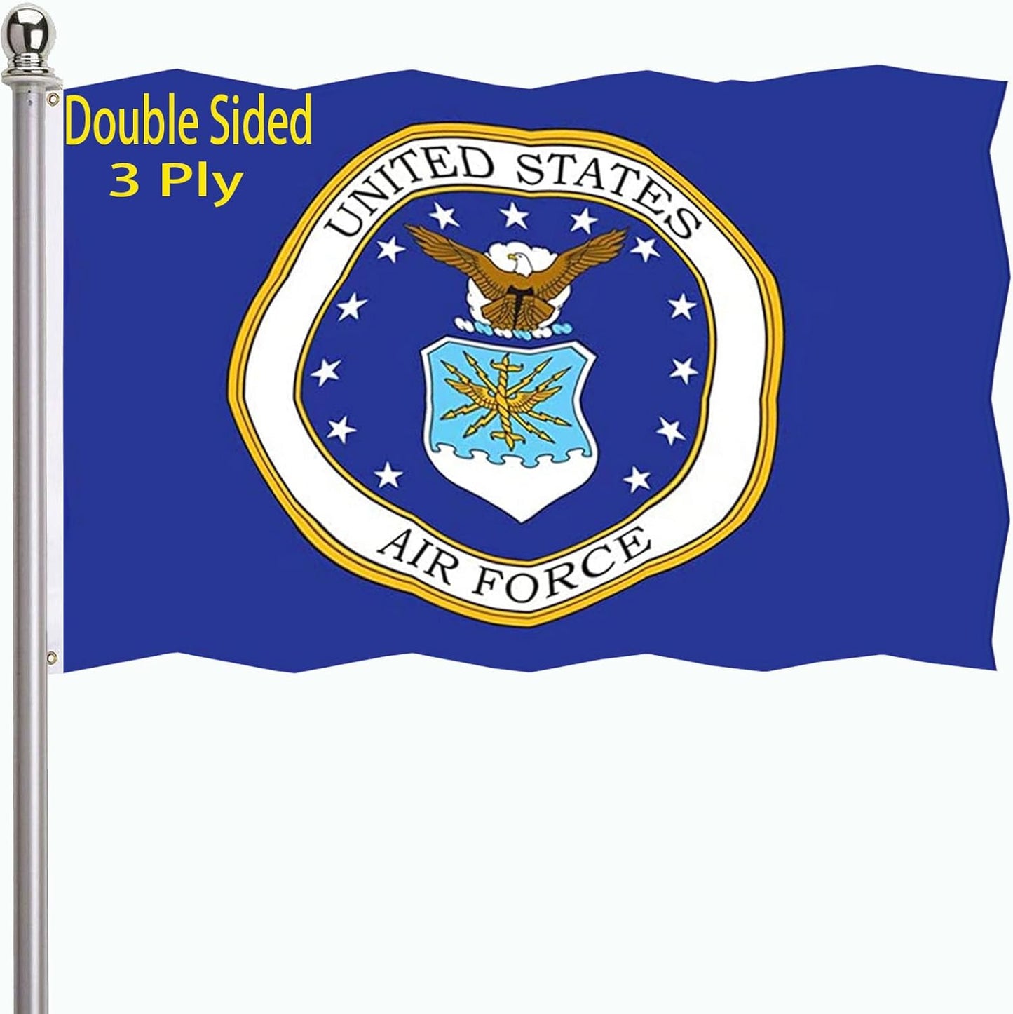 Bandera Escudo Fuerza Aérea 3x5 doble cara 3 capas