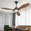 Ventilador techo madera 52" luz control remoto 6 vel